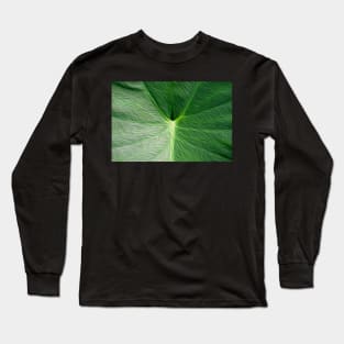 Taro leaf oil painting effect Long Sleeve T-Shirt
